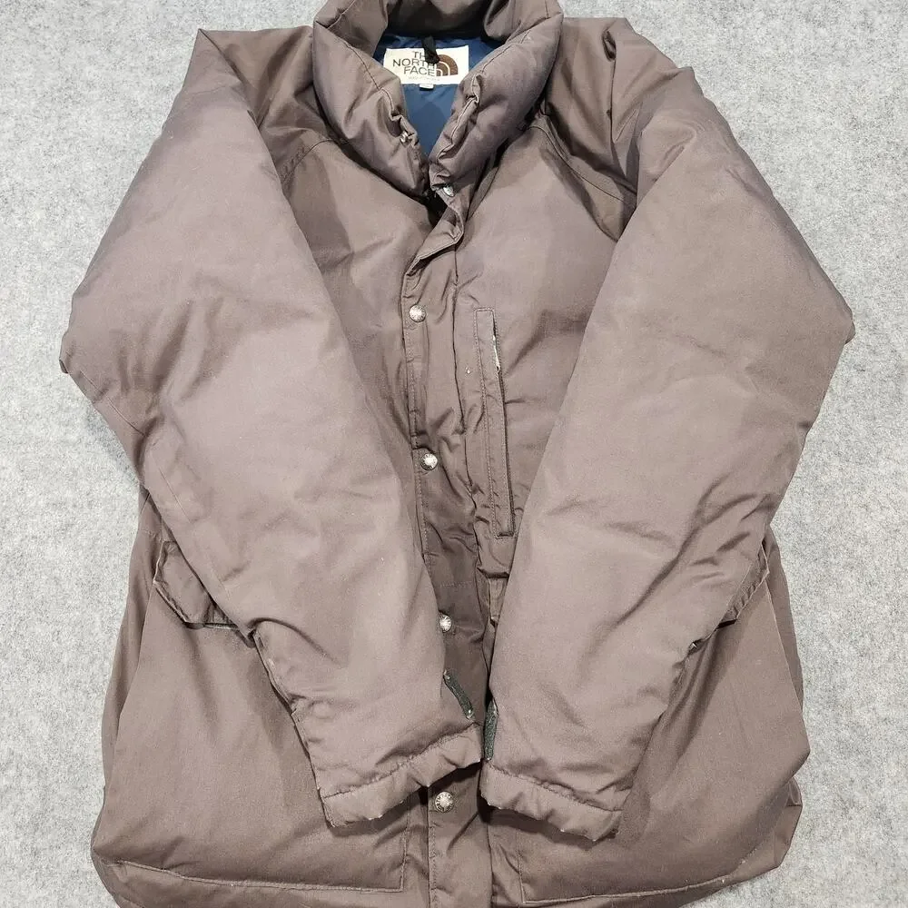 VTG 80s The North Face Mens XL Brown Label‎ USA Made Goose Down Puffer Jacket